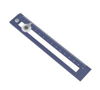 Alomejor Regla de Brújula Geométrica Regla de Dibujo de Estudiante de Alta Precisión para Estudiantes Plástico 6.7 X 1.2 X 0.2 Pulgadas (BLUE)