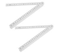 Alomejor Regla de Carpintero Plegable, Herramienta de Medición Portátil y Ligera para Proyectos de Carpintería, Bricolaje, 2 uds., 2m