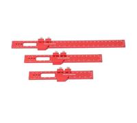 Alomejor Regla de Trazado de Bolsillo, Regla de Tope Deslizante, de Bolsillo de Aluminio para Gabinetes de Medición, Entusiastas de la Carpintería, Aleación de Aluminio