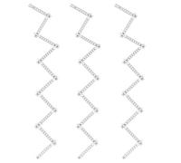 Alomejor Regla Plegable para Carpintería, Herramienta de Medición Multiángulo Duradera para Carpintería, Juego de Reglas ABS de 3 Piezas para Carpinteros Profesionales