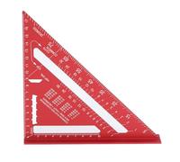Alomejor Regla Triangular Métrica, Viga Cuadrada de Aleación de Aluminio de 7 "para Herramienta de Diseño de Velocidad de Carpintería (rojo)
