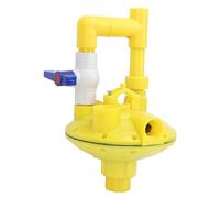 Alomejor Regulador de Presión de Línea de Agua de Bebedero Automático Válvula de Seguridad Mejorada para Pollo de Granja, Regulador de Tubo Circular Amarillo de Plástico para Pollos de Engorde,