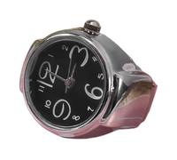 Alomejor Reloj con Anillo de Dedo de Aleación único en 8 Colores para Mujeres y Hombres, Movimiento de Cuarzo Preciso, Fiestas de Citas Informales, Construido en Acero Inoxidable (Black)