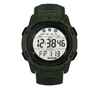 Alomejor Reloj Deportivo Digital Multifuncional Impermeable Temporización Luminosa Reloj Deportivo para Hombre(Verde)