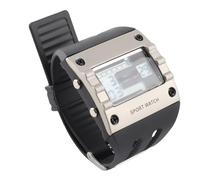 Alomejor Reloj Deportivo Digital Resistente Al Agua de Estilo Militar para Hipsters Urbanos, Pantalla Grande a Prueba de Golpes, Luz Nocturna LED para Entusiastas del Aire Libre, Reloj para Hombres