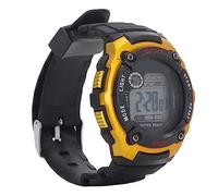 Alomejor Reloj Deportivo Electrónico, Reloj Deportivo Luminoso de Pantalla Grande Multifunción Robusto para Niños (Oro)