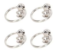 Alomejor Remache de Cabeza Redonda con Anillos de Tracción, Elegantes Tornillos Chicago de Hierro para Manualidades en Cuero, 20 Juegos de Plata de 8x19mm para Manualidades en Cuero DIY