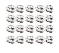 Alomejor Remaches de Anillo en D, Aleación de Zinc Fuerte, Pernos Giratorios 360 para Bolsos de Artesanía en Cuero, 12,5x19,5mm (SILVER)