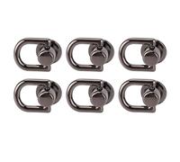 Alomejor Remaches de Anillo en D de 20 Piezas, Remaches Giratorios Portátiles Compactos de 360 grados para Chaquetas de Cuero (GRAY)