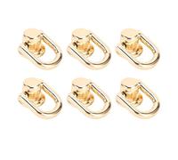 Alomejor Remaches de Anillo en D de 20 Piezas, Remaches Giratorios Portátiles Compactos de 360 grados para Chaquetas de Cuero (GOLD)