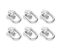 Alomejor Remaches de Anillo en D de 20 Piezas, Remaches Giratorios Portátiles Compactos de 360 grados para Chaquetas de Cuero (SILVER)