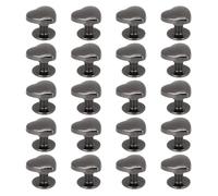 Alomejor Remaches de Metal en Forma de Corazón Remaches Duraderos de Aleación de Zinc de 10 Mm con Tornillos para Reparación y Decoración de Cuero, 20 Piezas (Plata Negro)