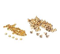 Alomejor Remaches Decorativos de Diamantes de Imitación de Cristal para Accesorios de Ropa de Bricolaje 50 Piezas de Cristal Amarillo (Pata alta de 8 mm diamante borde dorado)