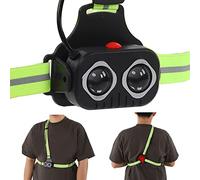 Alomejor Resalte la Luz de Pecho Recargable para Correr de Noche, Carga USB, Banda Ajustable, para Ciclismo, Correr, Acampar