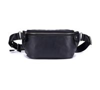 Alomejor Riñonera de Cuero para Mujer, Riñonera Ajustable para Teléfono, Portátil, Llaves, Gafas de Sol, Tarjetas (Black)