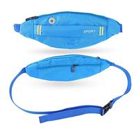 Alomejor Riñonera de Nailon Ligero con Cierre de Cremallera para Correr, Ciclismo, Gimnasio, Hebilla Ajustable, Paquete Deportivo para Exteriores (Blue)