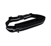 Alomejor Riñonera para Correr 3 Compartimentos con Cremalleras, Cinturón Elástico Ajustable, Tiras Reflectantes, para Móviles de hasta 72 Pulgadas con Puerto para Auriculares, para