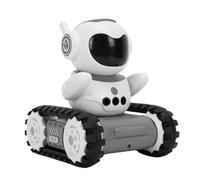 Alomejor Robot de Juguete con Control Remoto, Robot RC LED Programable con Luces Que Cambian de Color e Intercomunicador, Ruedas de Pista de Tanque para un Movimiento Suave, Regalo para