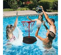 Alomejor Robusto Aro de Baloncesto para Piscina, Juego Resistente a Salpicaduras, Juguete Acuático para Piscina, Plástico y Metal (Negro Rojizo)