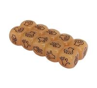Alomejor Rock Scissors Paper Dice Set, 10 Pcs Cubos de Refrigeración con los Dedos con Propiedades Brillantes en Las Oscuras, Tasas de Dedo Luminosos Portátiles y Efectivas de los Cubos (Orange)