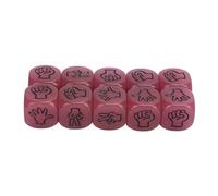 Alomejor Rock Scissors Paper Dice Set, 10 Pcs Cubos de Refrigeración con los Dedos con Propiedades Brillantes en Las Oscuras, Tasas de Dedo Luminosos Portátiles y Efectivas de los Cubos (Purple)