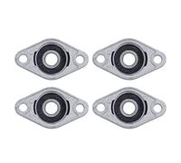 Alomejor Rodamiento Montado en Brida Ajustable 4 Uds Soporte Horizontal de Acero Inoxidable para Impresora 3D Tornillo de Avance T8