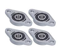 Alomejor Rodamiento Montado en Brida Ajustable 4 Uds Soporte Horizontal de Acero Inoxidable para Impresora 3D Tornillo de Avance T8