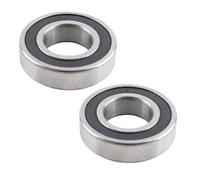 Alomejor Rodamiento Rígido de Bolas de Alta Precisión, Rodillos de Acero 6206RS con Doble Blindaje para Motocicletas, 30mm ID 62mm OD 2 Unidades