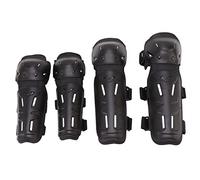 Alomejor Rodilleras para de Motocicleta, 4 Protectores Ajustables para Motocross con Carcasa de PE y Terciopelo, Ventilación de Alta Resistencia Al Impacto, para Hombres, Mujeres, Adultos, Montar en