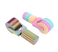 Alomejor Rodillo de Arte con Diamantes de Imitación, Herramienta de Prensado Eficiente para Manualidades, Cómodo de PLA para Bordado, 2 Piezas para Entusiastas en Movimiento (Macarons + Rojo Azul