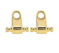 Alomejor Rodón de Rodillo Inclinado para Guitarra, Retención de Cuerdas de 2 Piezas con Tornillos, Ideal para Guitarristas, Metal/plata (GOLD)