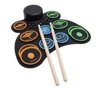 Alomejor Roll Up Drum Pad 9 Pads Kit de Batería Electrónica con Volumen Ajustable para Principiantes y Jóvenes Bateristas