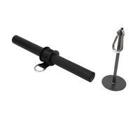 Alomejor Roller de Brazo de Muñeca Seguro y Cómodo Desarrollo de Fuerza del Músculo de Agarre para Levantamiento de Pesas (BLACK)