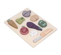 Alomejor Rompecabezas de Madera para Cortar Verduras para Niños de 2 a 4 Años, Comida para Juego de Imitación con Cuchillo, Regalo Educativo para Niños Pequeños