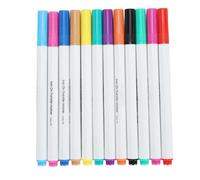 Alomejor Rotuladores de Transferencia para Planchar, Marcador de Transferencia de Calor para Bordado de Punta Fina para Camisetas de Tela, Lienzo, Kit de 12 Uds para Manualidades DIY