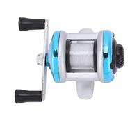 Alomejor Rueda de Pesca Hielo Carrete Ligero con Alta Resistencia al Frenado Práctica (Blue)