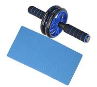 Alomejor Rueda Doble Abdominal para Fitness, Rodillo de PVC Ultra Silencioso con Rodillera, Entrenador Central para Ejercicios de Gimnasio en Casa y Entrenamiento de Glúteos