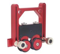 Alomejor Rueda Doble para Sierra de Mesa, Rueda Doble con Alta Precisión para Carpintería y Fácil Instalación, Aleación de Aluminio, 1 Paquete