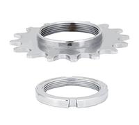 Alomejor Rueda Libre de Marcha única de Acero, Piezas de Piñones de Rosca Interior para Piñón Fijo, Velocidad de Conducción Rápida (16T)