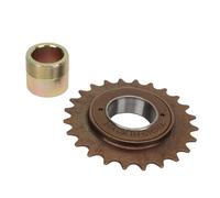 Alomejor Rueda Libre de una Sola Velocidad 24T con Juego de Adaptadores de Conector de Volante de Inercia de 24 Mm para Reemplazo