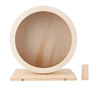 Alomejor Rueda Silenciosa para Correr para Hámster, Herramienta de Fitness Ecológica para Hámster, Erizo, Chinchilla, Material de Madera Natural de 8,27 Pulgadas, Adecuado para Mascotas Pequeñas (S)