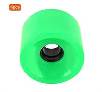 Alomejor Ruedas de patineta Juego de Ruedas de patín de 70 * 51 mm para el reemplazo de la Rueda Larga de Tablero(Green)