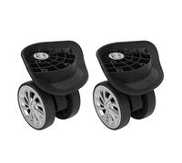 Alomejor Ruedas Equipaje, duraderas y silenciosas, Repuesto, Ruedas de Nailon Negras para Equipaje, for Viajes Largos, Viajes de Negocios, familias y Uso Diario