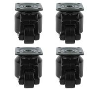 Alomejor Ruedas Giratorias Niveladoras de Alta Resistencia, 4 Piezas para Uso Industrial con Capacidad de Carga de 100 Kg, Nailon Negro, Diámetro de 40 Mm