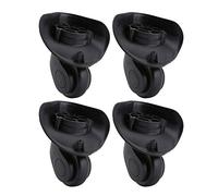 Alomejor Ruedas Maleta,4 Piezas Izquierda Derecha giratorias Negro L,Ruedas Repuesto Equipaje para viajeros frecuentes turistas Estudiantes Uso Diario Viajes Largos