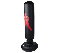 Alomejor Saco de Boxeo, Material de PVC, Inflado Rápido para Adultos y Niños, Saco de Boxeo Inflable de 160 Cm con Base Estable para Fitness en el Hogar (Black)