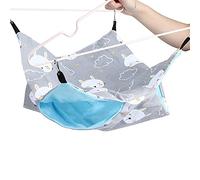 Alomejor Saco de Dormir Tipo Hamaca de Lona de Doble Capa para Mascotas Pequeñas para un Descanso Cómodo, Adecuado para Conejillos de Indias Chinchilla, Gancho Flexible para una Fácil Fijación, para