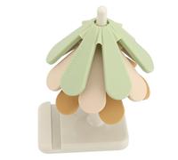Alomejor Salvamanteles de árbol, Estera de Aislamiento Térmico, Diseño Elegante, Posavasos Antiescaldaduras para Encimeras de Cocina, Juego de 3 Uds de Silicona (Base Cuadrada)