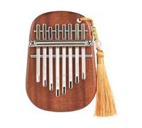 Alomejor SaPele - Instrumento de madera SaPele de Mini Pulgar de Kalimba compacto con martillo de melodía para principiantes y amantes de la música: portátil y fácil de aprender marrón, morado, rosa