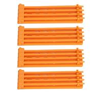 Alomejor Seguro y Resistente 4 Piezas Soporte de Anillo para Pata de Paloma Soporte de Anillo para Pata de Loro de Plástico Duradero Montado en la Pared de Gran Capacidad para Palomas y Loros (YELLOW)